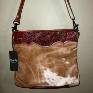 MYRA Referral Hand Tooled Crossbody NWT